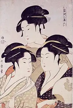 Três belezas famosasUtamaro, c. 1793
