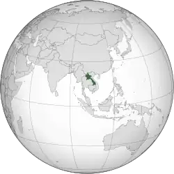 Localização  Laos