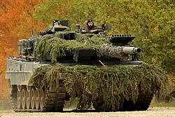 Um tanque Leopard 2A6 alemão