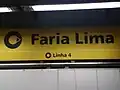 Estação Faria Lima: identificação visual