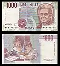 1.000 liras - frente e verso