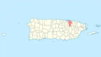 Localização do Município de São João em Porto Rico