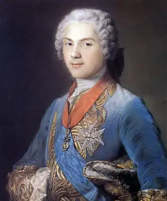 Retrato do Delfim Luís por Maurice Quentin de La Tour, 1745.