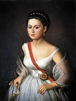 Retrato de Manuela Sáenz de 1960 por Marco Salas Yepes