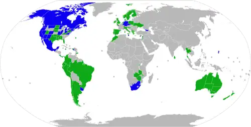 Mapa das leis  de cannabis para uso médico no mundo