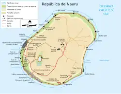 Mapa da República de Nauru
