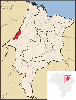 Localização de Itinga do Maranhão no Maranhão