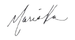 Assinatura de Mariska Hargitay