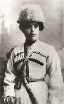 Sua esposa, Maria Lvovna Markus Kirova (1885 - 1945).