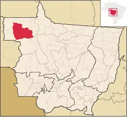 Localização de Aripuanã em Mato Grosso