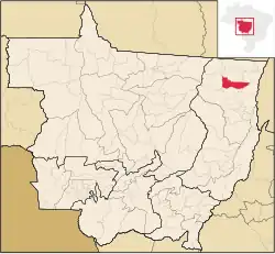 Localização de Porto Alegre do Norte em Mato Grosso