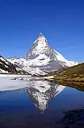 O Matterhorn reflectido no Riffelsee