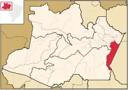 Localização de Maués no Amazonas