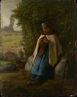 Pastora Sentada em uma Rocha, 1856
