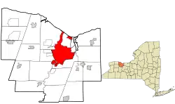 Localização no condado de Monroe