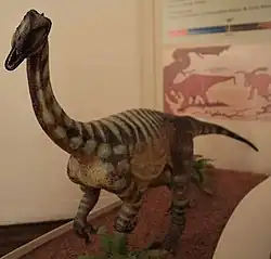 Reconstituição artística de um Unaissauro (Unaysaurus tolentinoi).