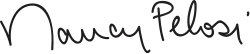 Assinatura de Nancy Pelosi