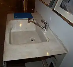 Bacia de pia de composto de cânhamo