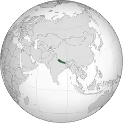 Localização do Nepal