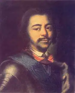 Retrato contemporâneo de Pedro, o Grande, por Ivan Nikitin, 1716