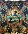 Nossa Senhora do Rosário, teto da capela-mor da Igreja do Rosário dos Pretos, século XVIII, Tiradentes