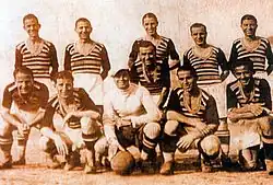 Jogadores do PAOK posando para foto na temporada 1936-37
