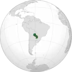 Localização de República do Paraguai