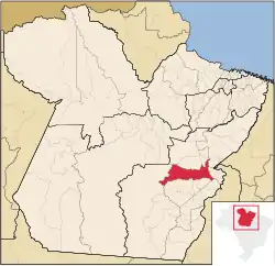 Localização de Marabá no Pará
