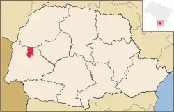 Localização de Assis Chateaubriand no Paraná