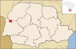 Localização de Palotina no Paraná