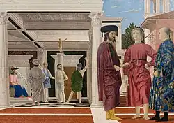 Flagelação (c. 1455) na Galleria Nazionale delle Marche, Urbino