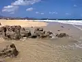 Zona mais oeste da praia do Porto Santo