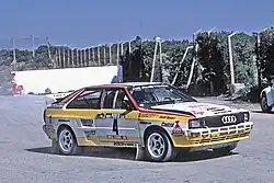 Audi Quattro A2 no Rally de Portugal de 1984 (Röhrl; Geistdörfer)