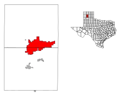 Localização no condado de Potter