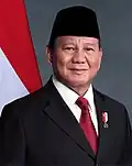 Indonésia  Presidente     Prabowo Subianto