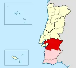 Mapa da área