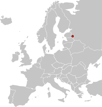 Localização de Pskov na Rússia europeia