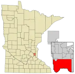 Localização no condado de Ramsey