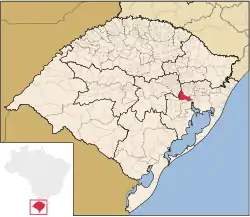 Localização de Triunfo no Rio Grande do Sul