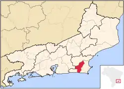 Localização de Araruama no Rio de Janeiro