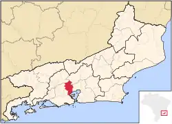 Localização de Duque de Caxias no Rio de Janeiro