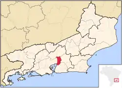 Localização de Guapimirim no Rio de Janeiro
