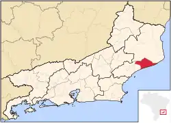 Localização de Quissamã no Rio de Janeiro