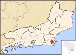 Localização de São Pedro da Aldeia no Rio de Janeiro