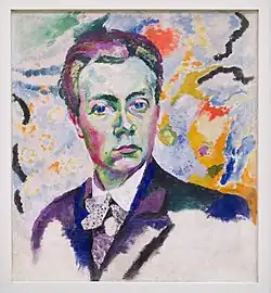 Robert Delaunay, 1905–06, Autoportrait, óleo sobre tela, 54 x 46 cm, Musée National d'Art Moderne, Paris