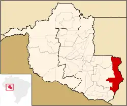 Localização de Vilhena em Rondônia