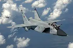 O MiG-31, um dos principais interceptadores da força aérea russa.