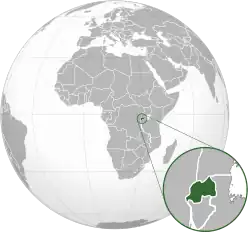Localização de República de Ruanda