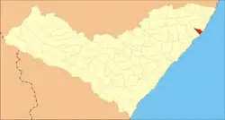 Localização de São Miguel dos Milagres em Alagoas