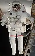 Traje para saídas ao espaço exterior atualmente utilizado por astronautas estadunidenses.